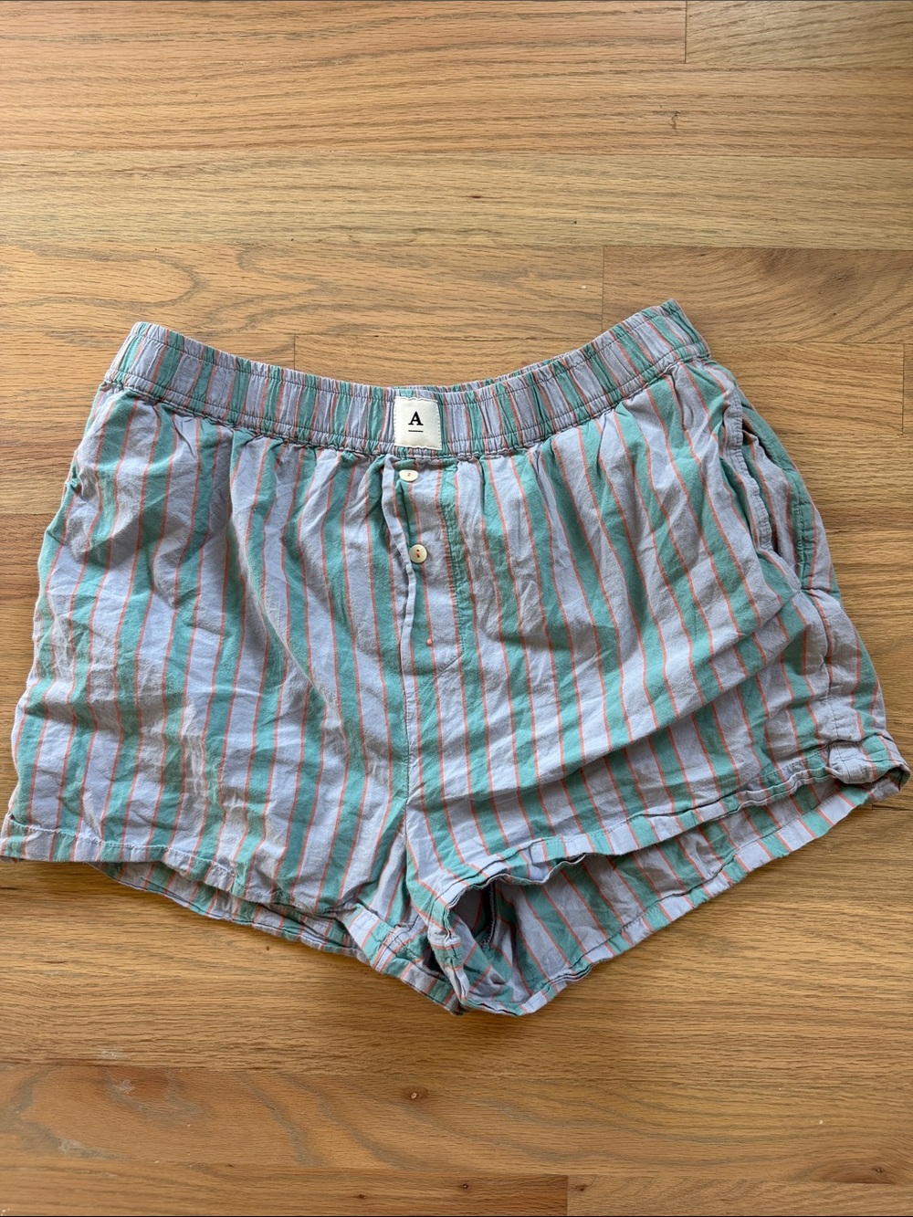 Anthropologie Striped Pull On Shorts Women’s Small Cotton Elastic Waist